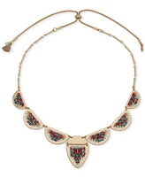 lonna & lilly Gold-Tone Multi 28" Slider Beaded Frontal Necklace