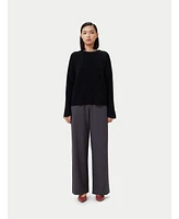 Gobi Cashmere Women's Split-Sleeve Sweater