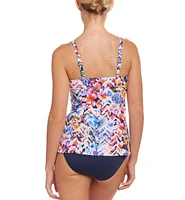 Lascana Women's Floral Mix Underwire Tankini Swimsuit Top
