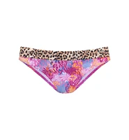 Lascana Women's Leopard Cheetah Fold Over Bikini Swimsuit Bottom