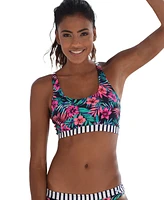 Lascana Women's Mixed Print Scoop Bikini Swimsuit Top