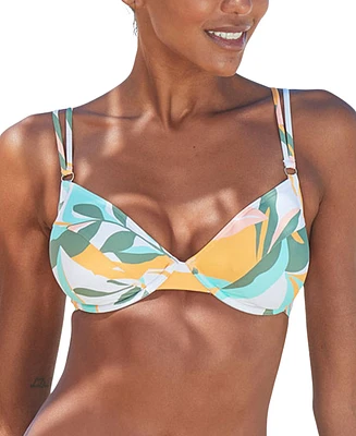 Lascana Women's Printed Underwire Bikini Swimsuit Top