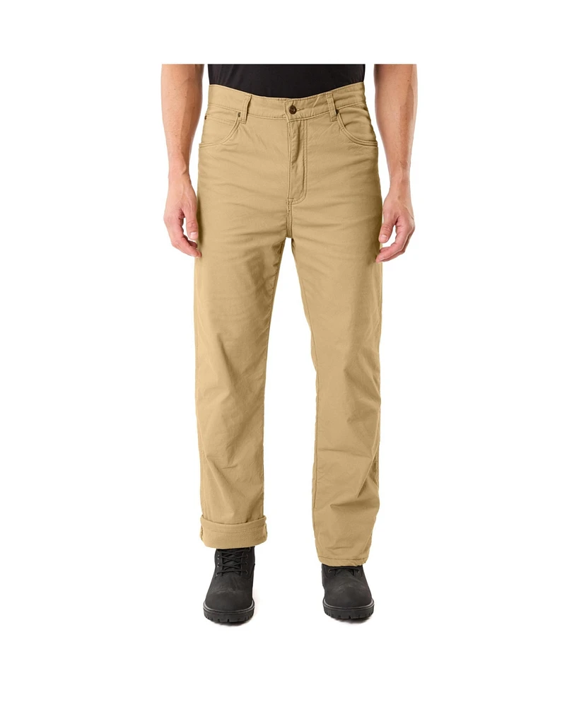 Smith's Workwear Men's Stretch Fleece-Lined Canvas 5-Pocket Pant