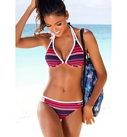 Lascana Women's Strappy Striped Bikini Swimsuit Bottom