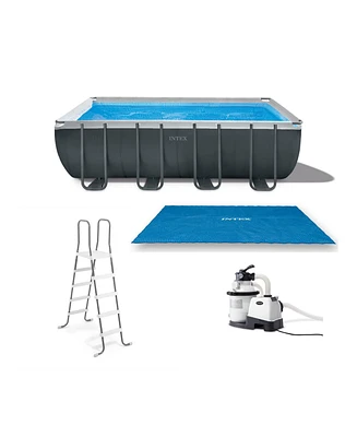 Intex Ultra 18'x 9'x52" Ultra Xtr Rectangular Frame Swimming Pool & Solar Cover