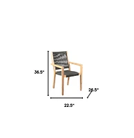 Set of Two Solid Wood Arm Chairs – Outdoor Seating for Patio & Deck