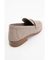Splice Leather Flat Loafers (Women)