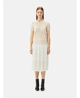 Gobi Cashmere Women's Short-sleeved Cashmere Crewneck Top