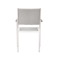 Set of Two Aluminum Armchairs for Indoor or Outdoor Seating
