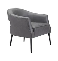 Faux Leather and Gold Armchair for Stylish Living Room or Office Decor