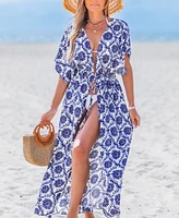 Cupshe Women's Vacay Vibes Ornate Cover-Up Kimono