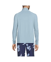 Lands' End Men's Upf 50 Cooling Quarter Zip Mock Neck Rash Guard Shirt