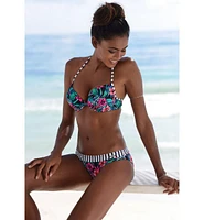 Lascana Women's Mix Print Push Up Bikini Swimsuit Top