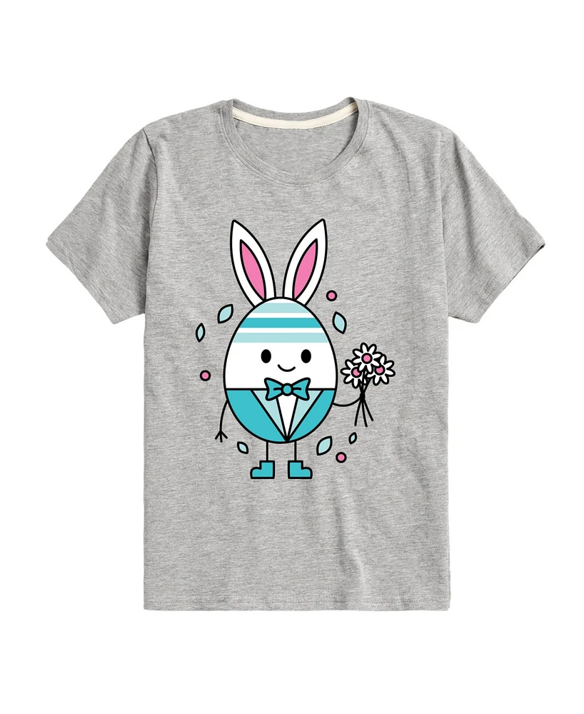 Hybrid Toddler Boys Happy Easter Bunny Egg Graphic T-Shirt