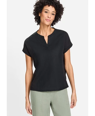 Olsen Women's Mixed Media Tunic T-Shirt