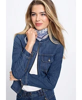 Olsen Women's Collarless Denim Jacket