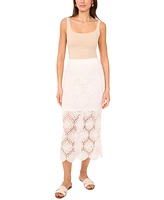 1.state Women's Crochet Midi Skirt