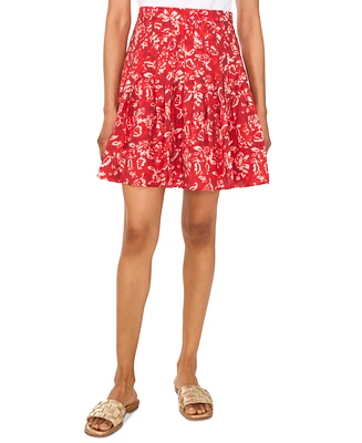 1.state Women's Sewn-Pleat-Yoke Mini Skirt