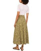 1.state Women's Cotton Printed Maxi Skirt