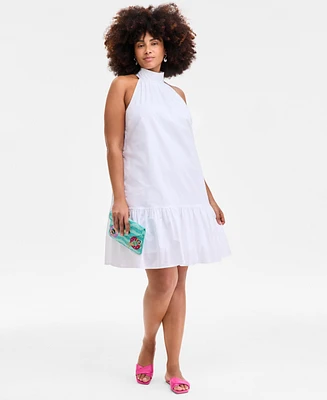 On 34th Trendy Plus Bow-Back Tiered Mini Dress, Exclusively at Macy's