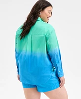 On 34th Trendy Plus Ombre Rhinestone Shirt, Exclusively at Macy's