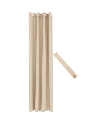 52 x 96-Inch Outdoor Room-Darkening Curtain with Grommet Top - Includes Tieback - Beige