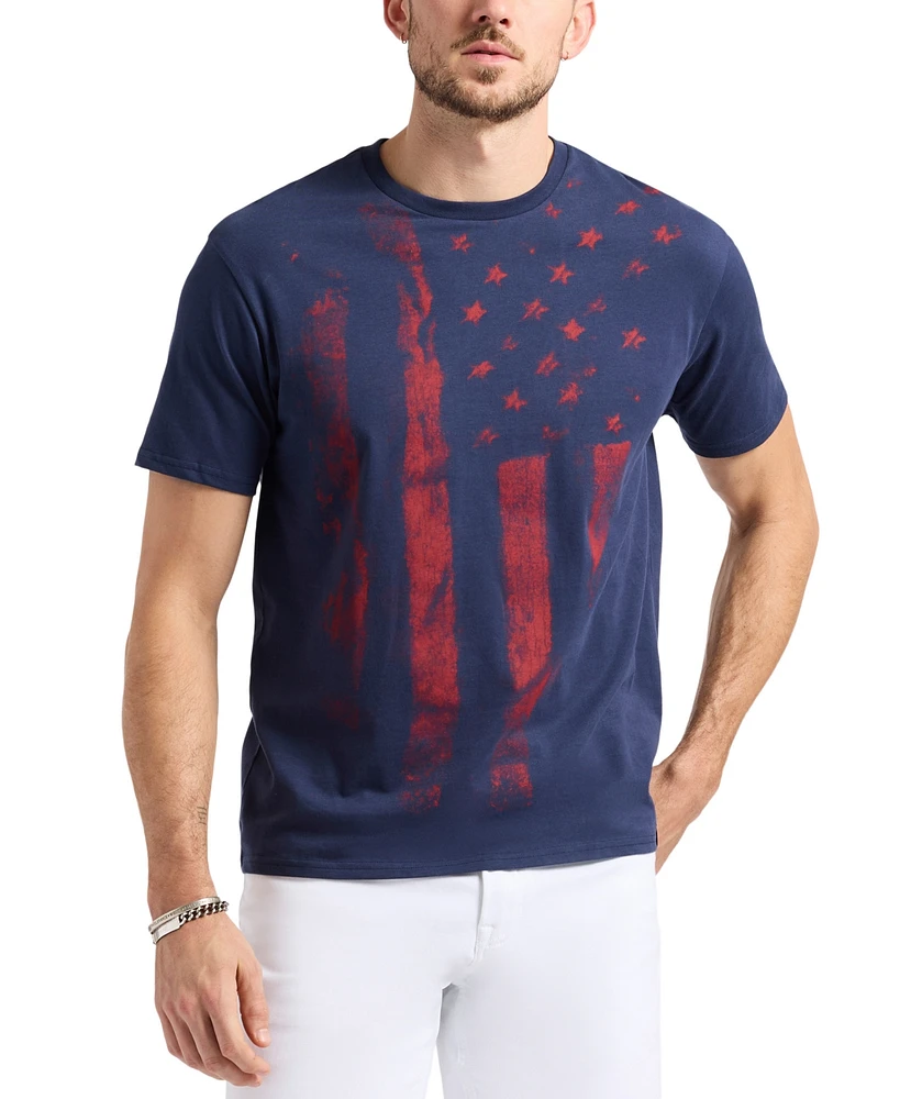 Men's Talla Short Sleeve American Flag Graphic Crewneck T-Shirt