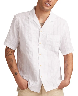 Lucky Brand Men's Short Sleeve Seersucker Button-Front Camp Shirt
