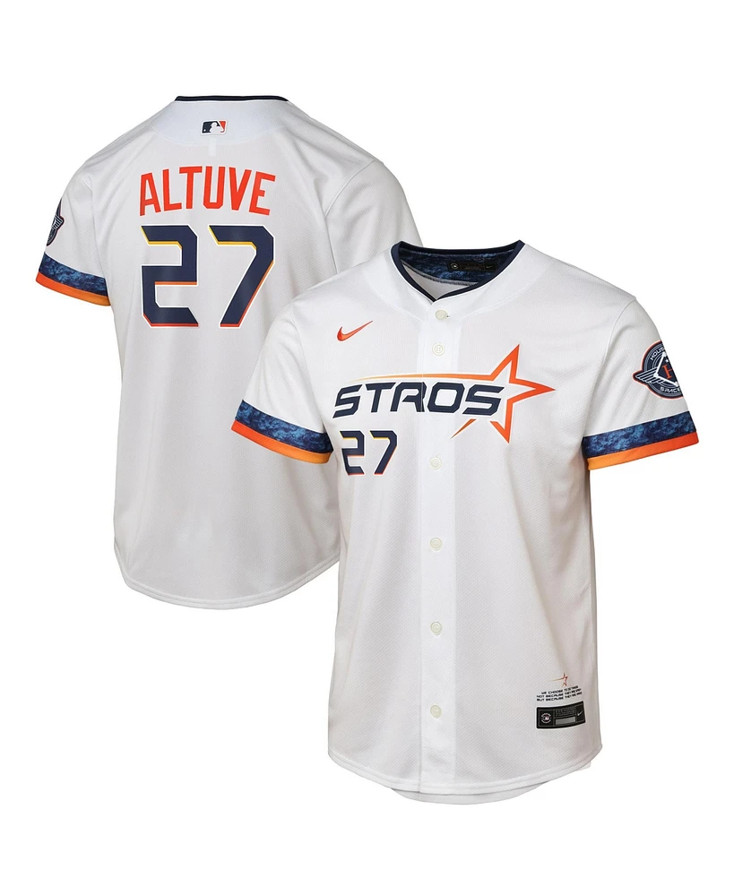 Nike Big Boys and Girls Jose Altuve White Houston Astros 2025 City Connect Limited Player Jersey