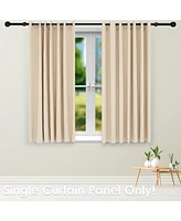 Room Darkening Curtain Panel with Grommet Top - 101 x 83 in. - Beige