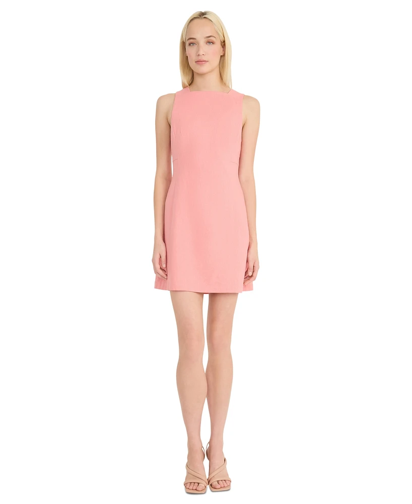 Donna Morgan Women's High-Neck Sleeveless Shift Dress