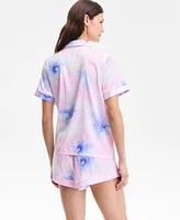 I.n.c International Concepts Women's Stretch Satin Short-Sleeve Pajama Set, Exclusively at Macy's