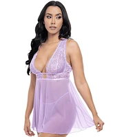 Oh La Cheri Women's Stassi Sheer Babydoll