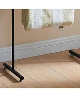 Kings Brand Furniture Valet Clothes Stand with Storage Tray, Towel Rack, Blanket Drying Holder for Bedroom