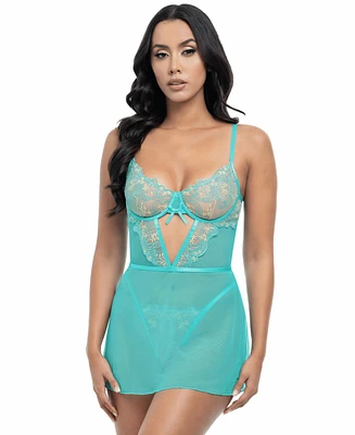 Oh La Cheri Women's Krislyn Sheer Babydoll
