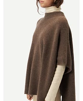 Gobi Cashmere Women's Rib-Knit Cashmere Poncho