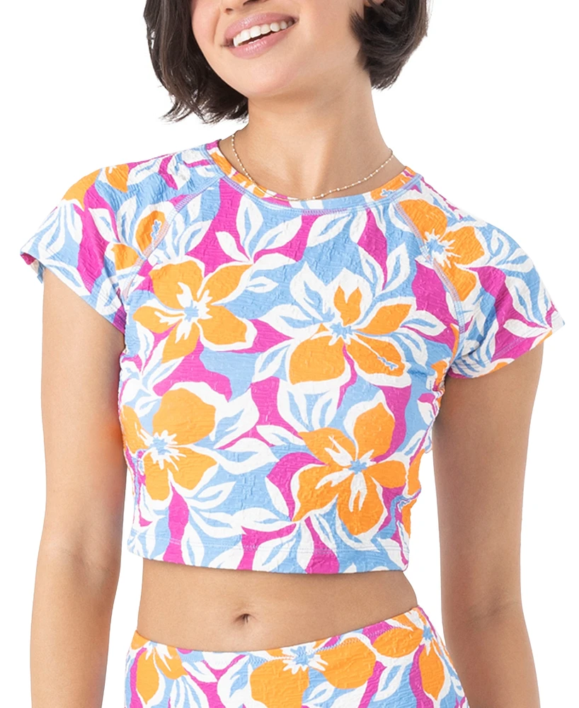 Roxy Juniors' Topanga Canyon Cropped Rash Guard