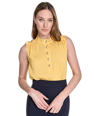 Tommy Hilfiger Women's Button-Front Epaulet Blouse