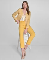 Tommy Hilfiger Women's Tweed Collarless Open-Front Jacket