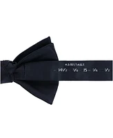 Trafalgar Men's Sutton Solid Color Silk Brace and Bow Tie Combo