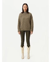Gobi Cashmere Women's Basket-Weave Sweater