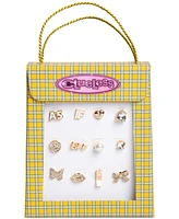 Clueless Gold-Tone 12-Pc. Set Mixed Stone Single Stud Earrings