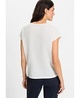 Olsen Women's Crinkle Tunic T-Shirt