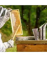 Honey Keeper 14-Inch Bee Hive Brush with Wooden Handle - Beekeeping Tool for Beekeepers