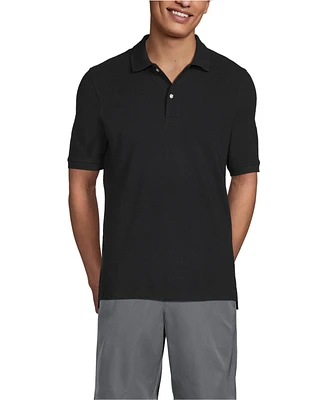 Lands' End Men's School Uniform Short Sleeve Mesh Polo Shirt