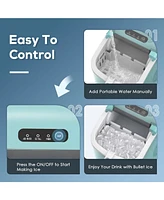 Zafro Nugget Ice Makers Countertop with Soft & Chewable Pellet Portable Self-Cleaning Compact Machine 44Lbs/24H Scoop and Basket