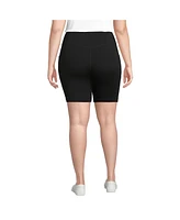 Lands' End Plus Active High Impact 7" Pocket Bike Shorts