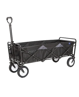 Mac Sports Xtender 52" Extra Long Collapsible Utility Storage Wagon Cart, Black