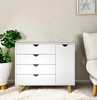 Solid Wood 4-Drawer Combo Dresser – Versatile Storage