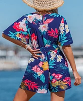 Cupshe Women's Vivid Island Floral Romper